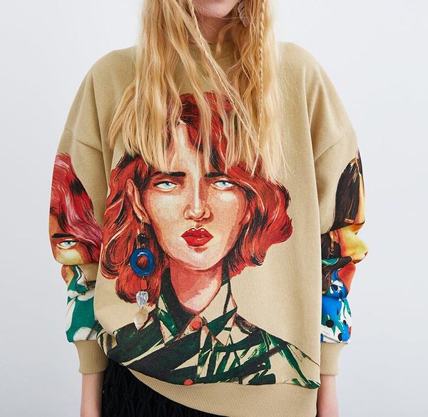 

новый конструктор женщины толстовки зима luxury женщин streetwear с прекрасные узоры пуловер вязаные негабаритный толстовку толстовки, Black