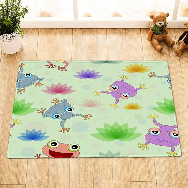 Hand Painted Blue Crab Floor Rug Carpet Mat Bathroom Mat Non-slip Pad 40x60cm