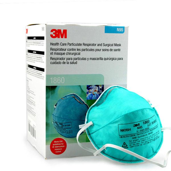 

3m 1860 n95 face mask safety protective dust masks anti-pm 2.5 sanitary working respirator blue protective head-mounted masks