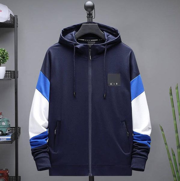 

new arrival active sports jackets for men letters printing hooded sweatshirts homme mens jacket coat zipper plus size -5xl, Black;brown
