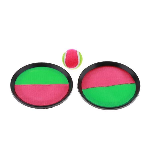 

paddle catch and toss ball game set - 18cm/7" handheld stick disc paddles and 7cm/2.75" ball - assorted colors