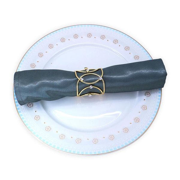 

3pcs lightweight durable three-dimensional decorative alloy napkin rings napkin buckle restaurant l home silver golden