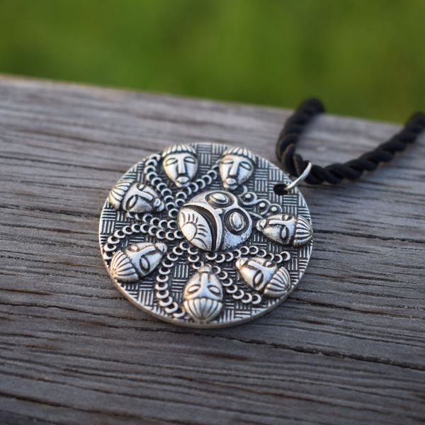 

ogma medallion round pendant necklaces lucky medal sanlan jewelry, Silver