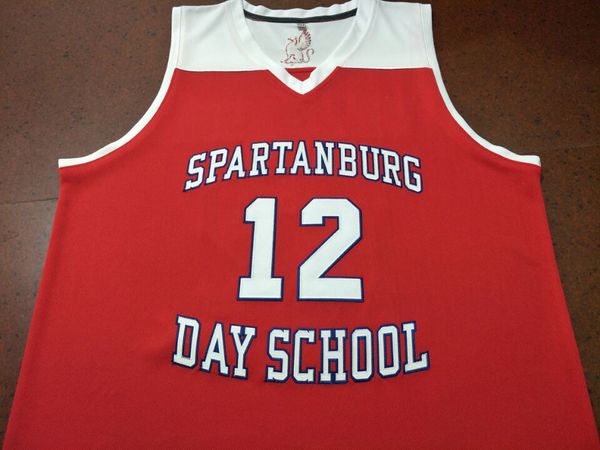 

custom men youth women rare zion williamson #12 spartanburg day college basketball jersey size s-4xl or custom any name or number jersey, Black