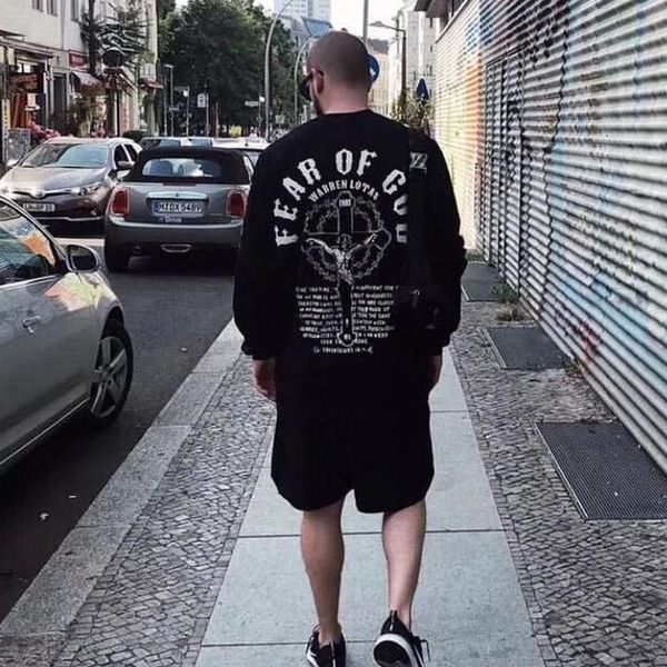

1pcs fear of god fog christmas jesus religion cross print street t-shirt pullover hoodie spring autumn sweatshirt tee hfymwy281, Black