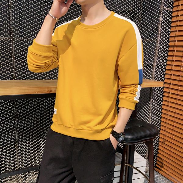 

new tide brand mens sweater luxury sweatshirts for men with long-sleeved casual streetwear designer mens hoodies with patchwork wholesales, Black