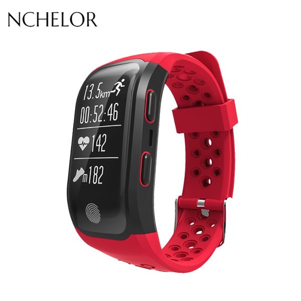 

2019 smart wristband watch men high breathable strap ip68 waterproof heart rate gravity measurement digital smart watch band, Slivery;brown