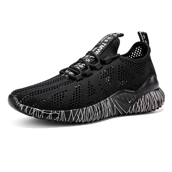 

men breathable hollow lace-up running shoes non slip damping jogging sport shoes fashion sneakers