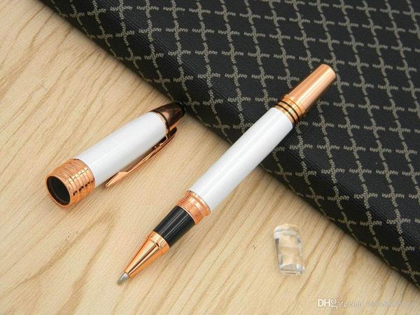 

Luxury classics business gifts Vienna Metal WHITE ROSE GOLDEN Writing Supplies Business Rollerball Pen