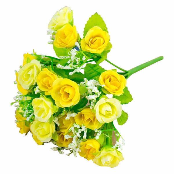 

new-bouquet of artificial silk peonies decoration for christmas festival and wedding parties yellow