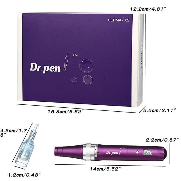 

electric auto derma wired dr pen x5 microneedle roller 5 speed anti-aging skin care rejuvenation anti scar acne spot removal