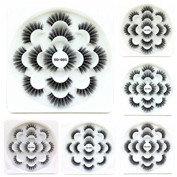 

Hot 7 Pairs False Eyelashes Faux 3D Mink Eyelashes Natural Long Eyelash Extension Dramatic Volume Fake Eye Lashes Makeup Silk Eyelashes