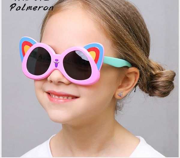

new kids'cartoon sunglasses with sunshade and polarizing sunglasses, White;black