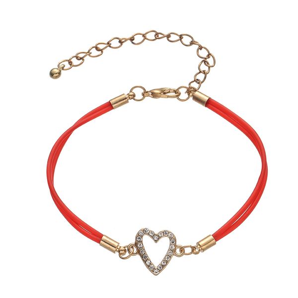 

concise alloy diamond love two hearts form bracelet multicolor, Golden;silver