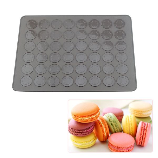 2019 48 Capacity Macarons Silicone Mat Baking Mold Almond Muffin