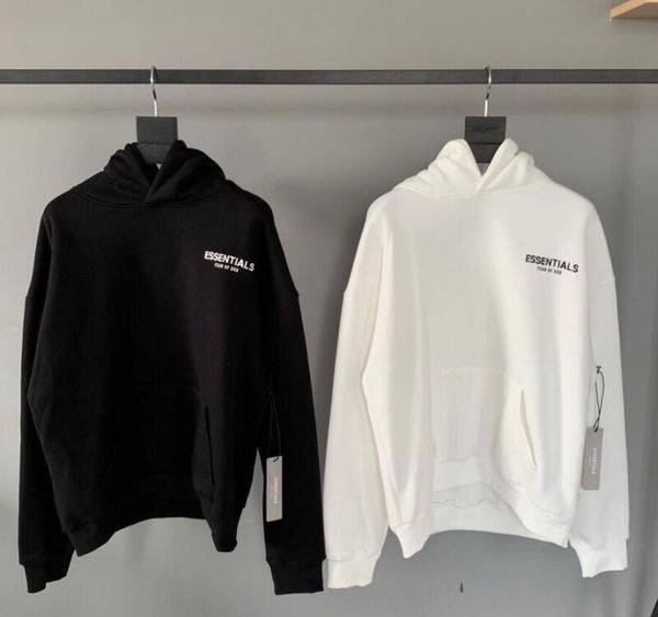 

2019 autumn and winter ins fear of god fog essentials hoodie flowers boxy p loose coa, Black