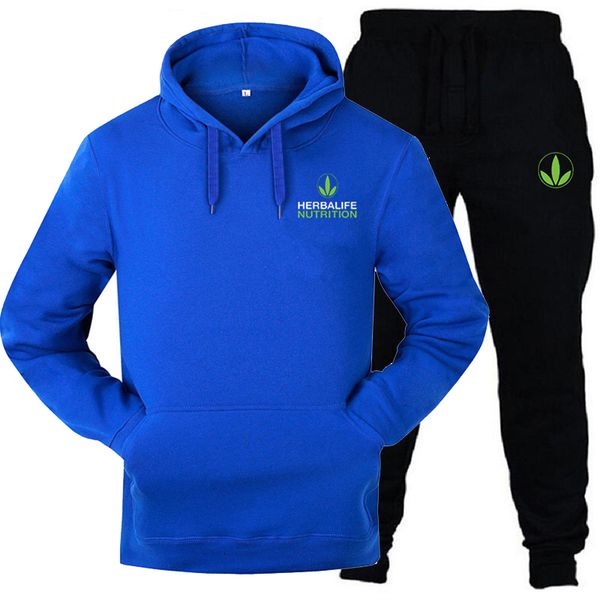 

fashion men's jogging suits hoodie sweater jacket+joggers sweatpants men running sets winter autumn fitness training sports suit, Black;blue