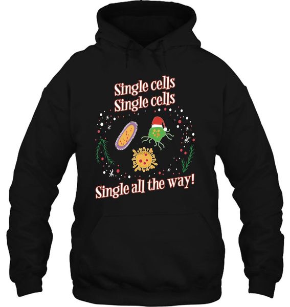 

men hoodie funny science biology biologist nerds christmas women streetwear, Black