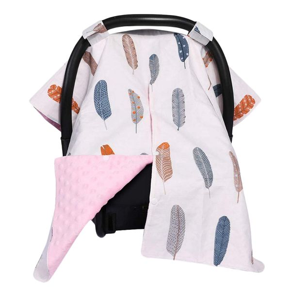 

2 in 1 carseat canopy and nursing cover up with peekaboo opening,large infant car seat canopy for girl, baby shower gift fo