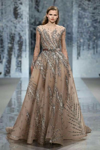 

evening dress ziadnakad long sleeve high neck ball gown silver crystal zuhair murad 2018 yousef aljasm kim kardashian kylie jenner 028, Black;pink