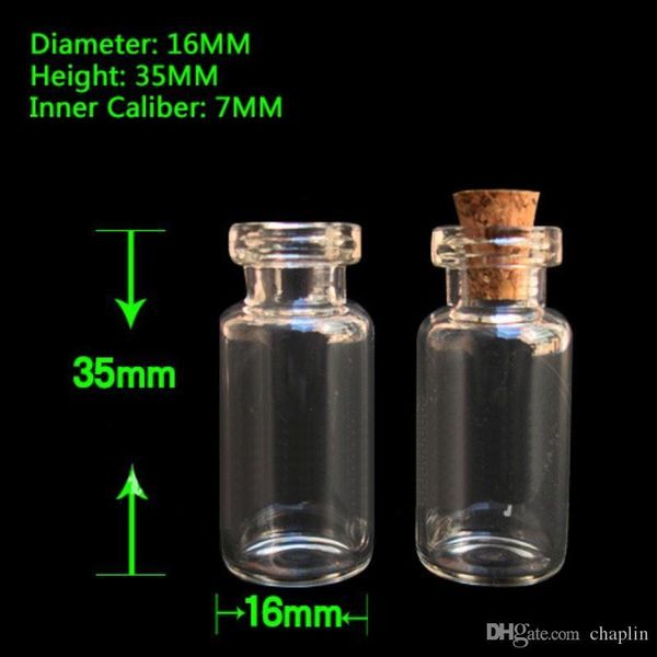 

2ml small bottles transparent mini glass jars with cork sers - message weddings wish jewelry pendant charms kit party favors