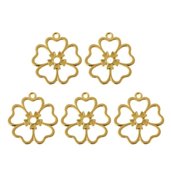 

5pcs цветок смолы пустой кадр кулон открытой рамкой кабошон установка ювелирных изделий