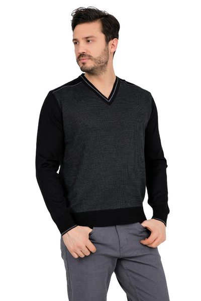

buratti v-neck sweater male sweater 447125, White;black
