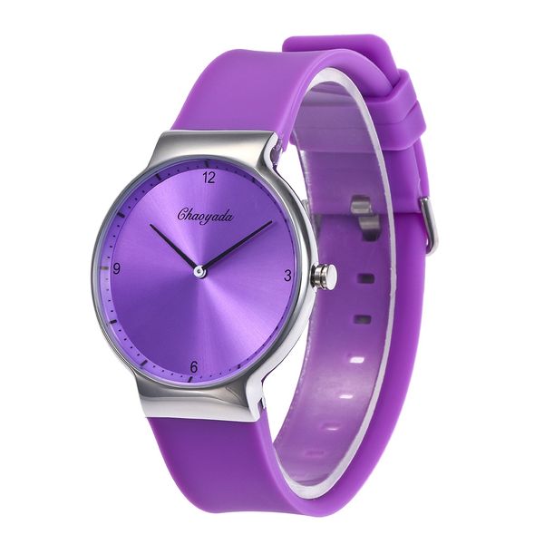 

coloured women men ultrathin watches silicone band quartz wrist watch casual sports watch drop shipping unisex, Slivery;brown