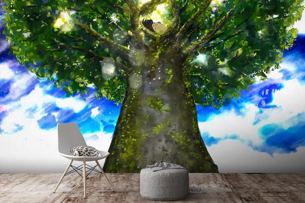 

self-adhesive] 3d my neighbor totoro 1408257 japan anime wall paper mural wall print decal murals