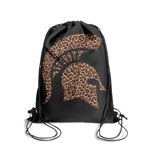 

michigan state spartans football leopard print logo fashion cinch belt backpack,design limited edition suitable for reusable basketball
