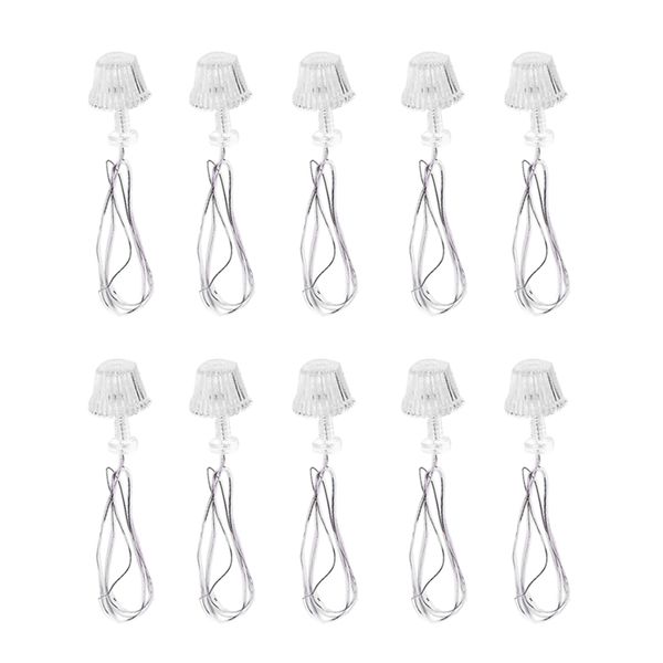 

10pcs 1:25 miniature golden lamp table lighting dollhouse decoration