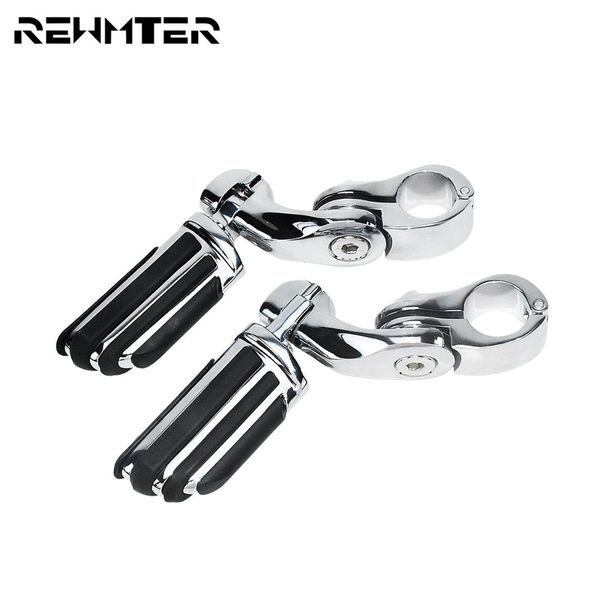 

motorcycle universal foot pegs 32mm 1.25" highway footpegs peg mount footrest chrome pedal for harely for touring