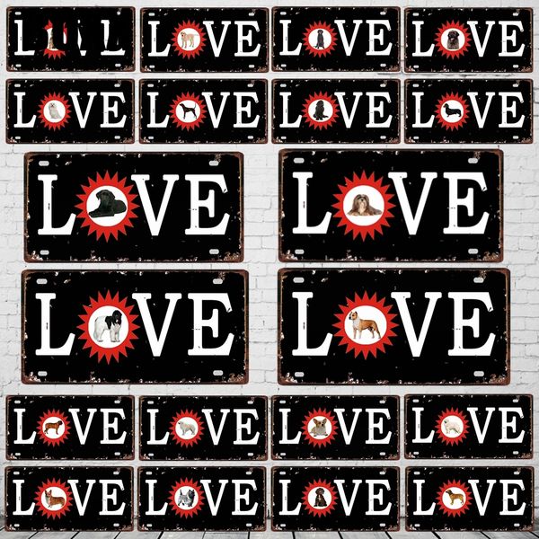 

30x15cm love tintin cartoon vintage metal sign shabby chic plaque for wall art kids room shop cinema chic modern painting