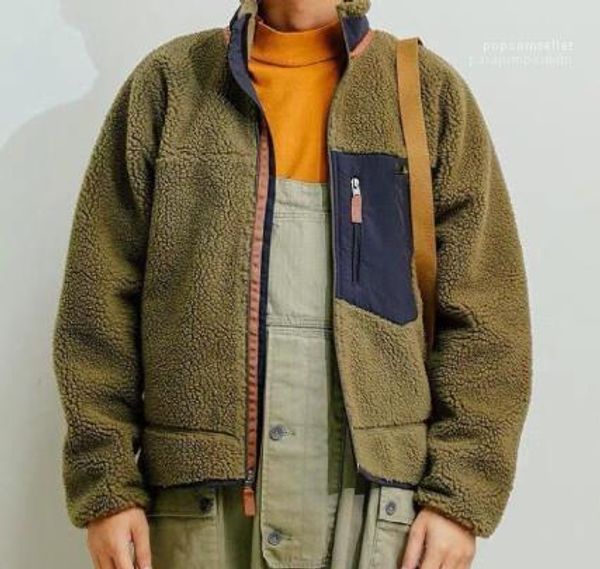 

coat outdoor hombres jacket new 2020 mens designer jacket coats lamb sheepin fleece warm, Black;brown