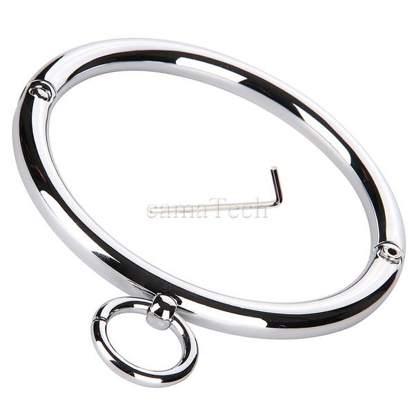 

collar stainless steel locking metal slave neck wrench + hex y191207 o-rings bondage lockable choker necklace camatech sm game restrain komk
