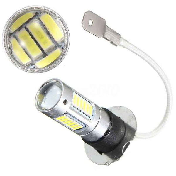 

2pcs h3 4014 high power 1200lm led white fog drl light lamp bulb dc 12v 6000k
