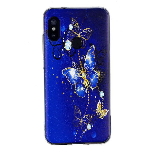 

фиолетовый бабочка шаблон мягкий тпу чехол для xiaomi mi a2 lite
