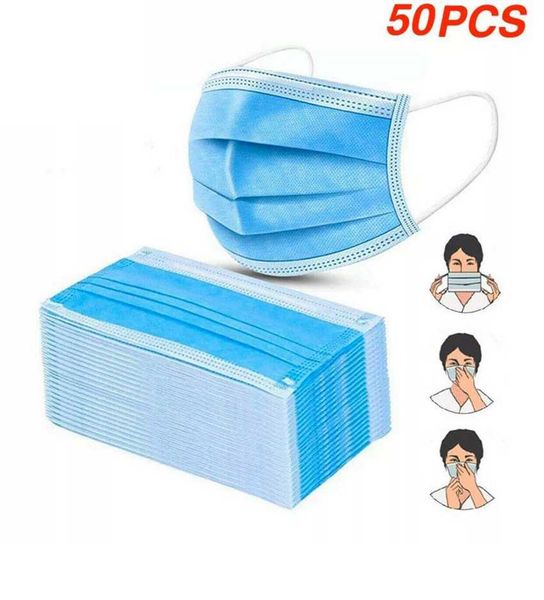 

in stockdisposable mask 3 layers dustproof face mask facial protective cover masks set anti-dust mask