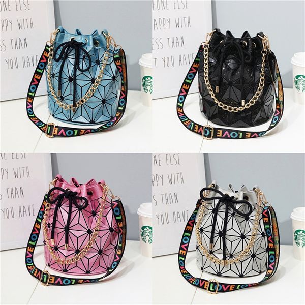 

fashion ladies luxury designer bags pu leather bags geometric shoulder bag handles bucket messenger bags women clutch bag#434