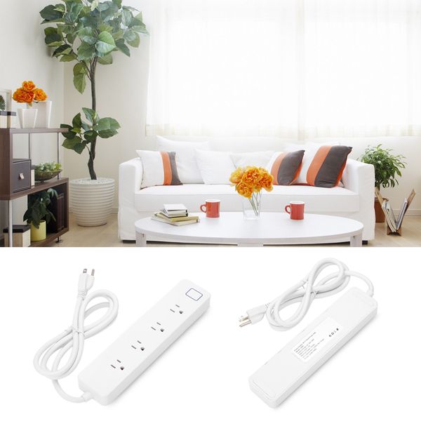 Protezione da sovratensione WiFi Smart Power Strip con 4 prese, telecomando, timer di commutazione intelligente per risparmiare energia, funziona con Alexa