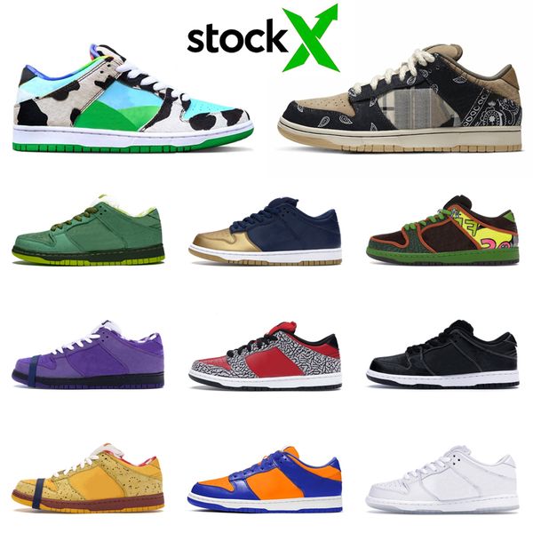 

dunk low stock x sb chunky dunky panda pigeon diamond white gum paris brazil benÂ andÂ jerrys women men skateboarding casual shoes 36-45, Black