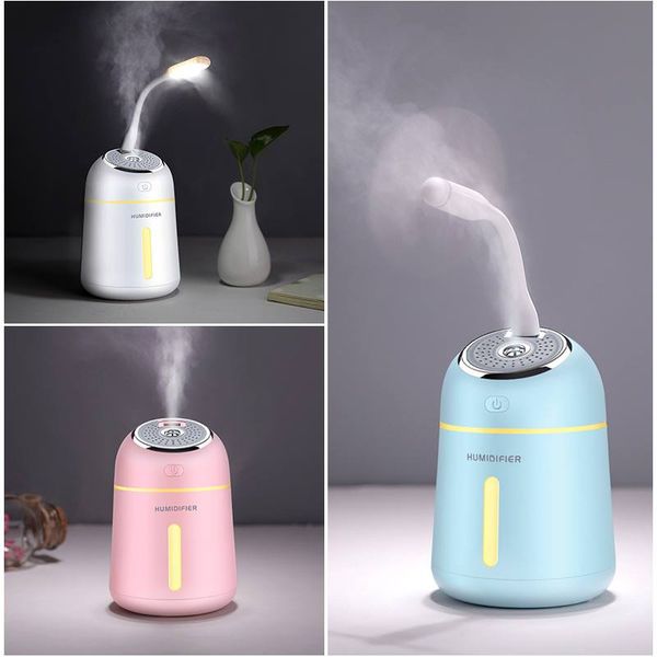 

portable air humidifier 330ml 3 in 1 usb car mist humidifier office deskair purifier refresher with usb fan led light