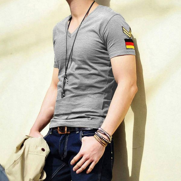 

2020 new designe mens t-shirt army military slim fit special forces shirts casual v neck tee slim fit short sleeve t-shirts, White;black