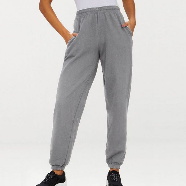 

women casual running pants loose trouser high waist sport leggings solid jogging pants female fitness sportswear yoga leggings, Black;blue