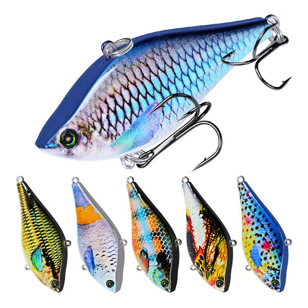 

6-color 6.35cm 14g VIB Plastic Hard Baits & Lures Fishing Hooks Fishhooks 6# Hook Artificial Bait Pesca Fishing Tackle Accessories