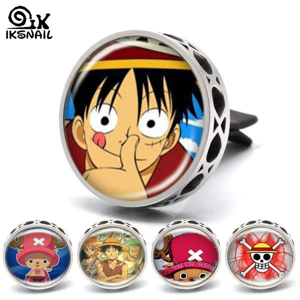 

316l hollow car air freshener one piece anime pattern car perfume clips essential oil diffusion outlet clip 30mm