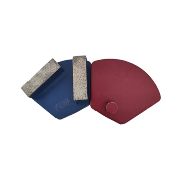 

gs20 single pins diamond grinding pads trapezoid redi lock concrete grinding shoes with two rectangle segments concrete grinder 12pcs