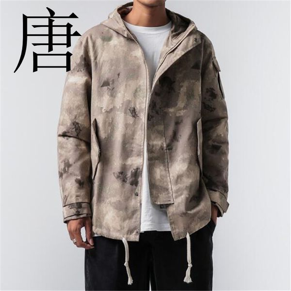 

tang cool 2019 male black jacket men camouflage army tactical clothing safari hoode jacket coat m-5xl, Black;brown