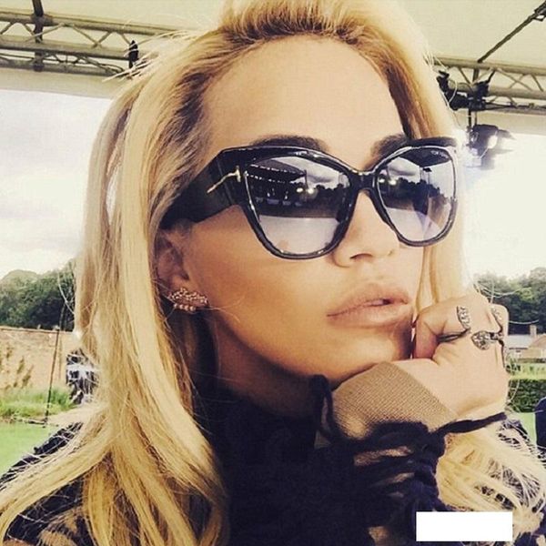 

2018. new градиентные очки солнцезащитные очки tom high fashion designer brands для женщин солнцезащитные очки cateyes óculos feminino де, White;black