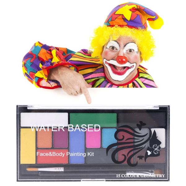 

15/18 colors face painting body makeup non toxic water paint with brush party tools